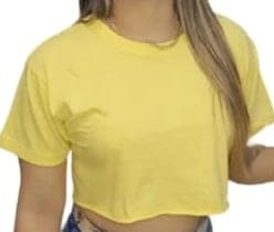 Camiseta croptop amarilla