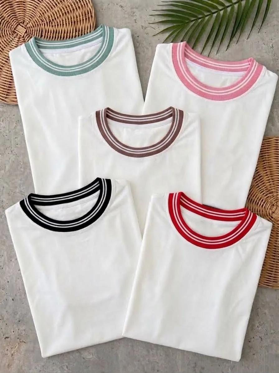 Camiseta Tela Fría Cuello Tejido